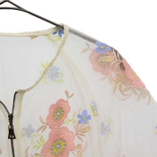 unused Lily Brown LWFJ162030 Floral Short sleeve See through cardigan F Women Used