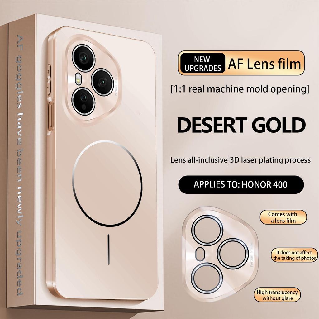 Applicable Honor 400Pro Large Window Magnetic Ring Case, Honor 400 Slim Ring Magnetic Honor X70 Frosted Protective Case