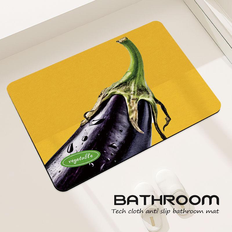 

Креативный овощной коврик для пола в ванной, модный коврик для еды у входа в домашнюю ванную комнату, диатомовая земля, впитывающий 40X60cm 15.7X23.6in