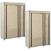 Day and Night - Day and Night Folding Wardrobes 2 Units of Cream-colored Fabric 110x45x175 Cm