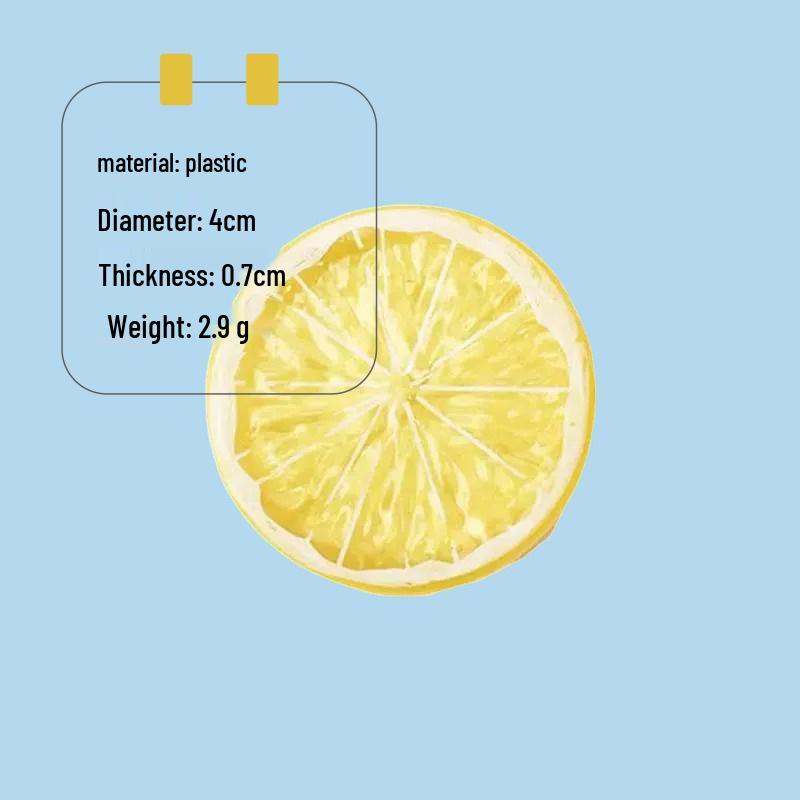 Plastic Lemon Slice Models for DIY Creative Ornaments and Kitchen or Photography Decoration Props
