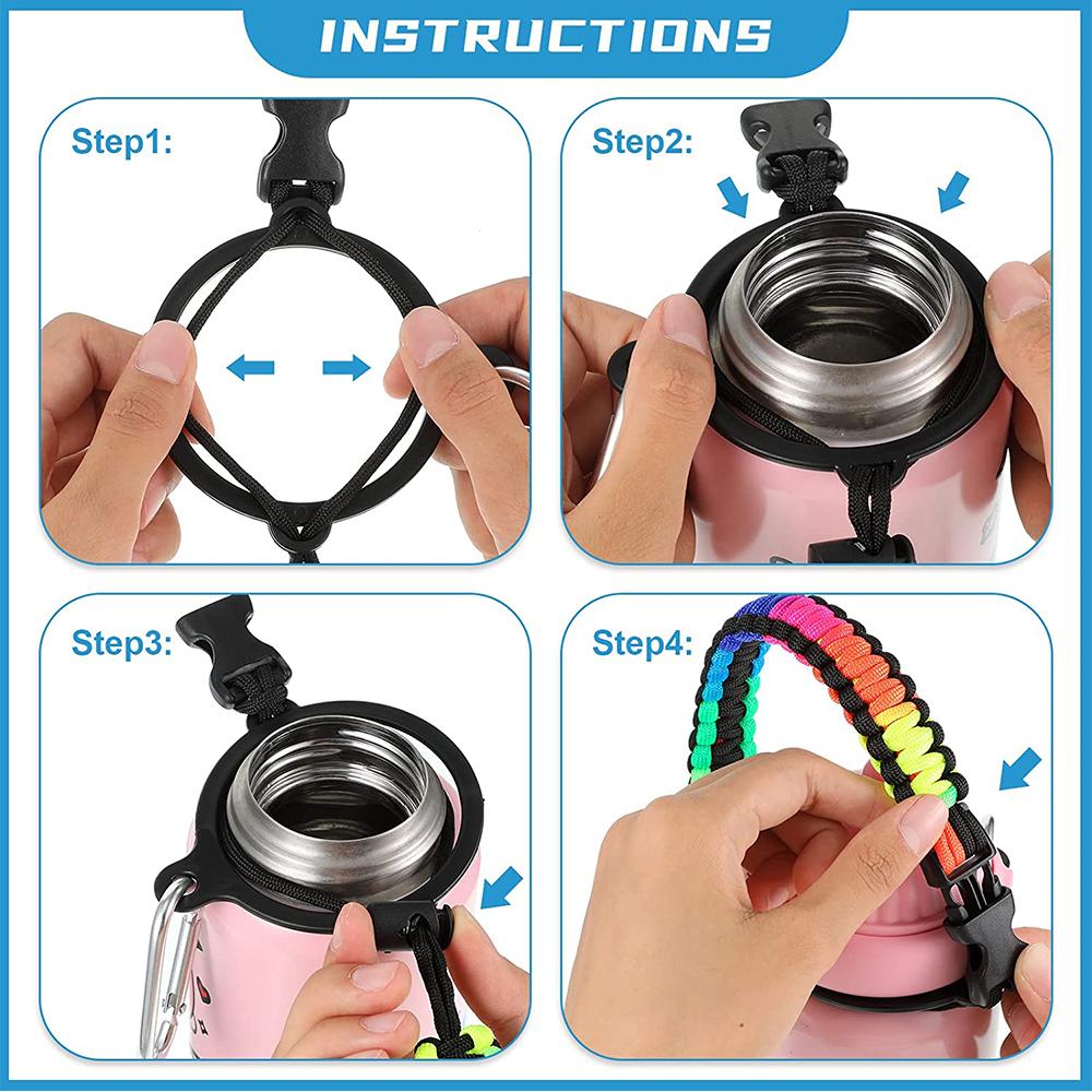 Water Bottle Handle Straps, Durable Strap Carriers for Outdoor Activities