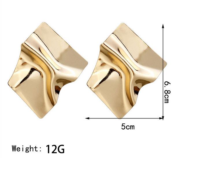 Geometric Irregular Mirror Earrings For Women, Exaggerated Creative Personality Trendy Earrings, High-End Temperament Versatile Accessories.