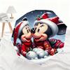 1pc Umbrella Featuring a Mickey And Minnie Christmas Theme, a Fully Automatic Umbrella Suitable for All Occasions, a Portable