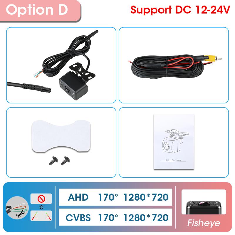

Jansite AHD 1080P Rear View Camera 6-LED Light 170° Reverse Camera Fisheye Golden Lens Backup Cam For Car Radio Player Monitor AHD 720P