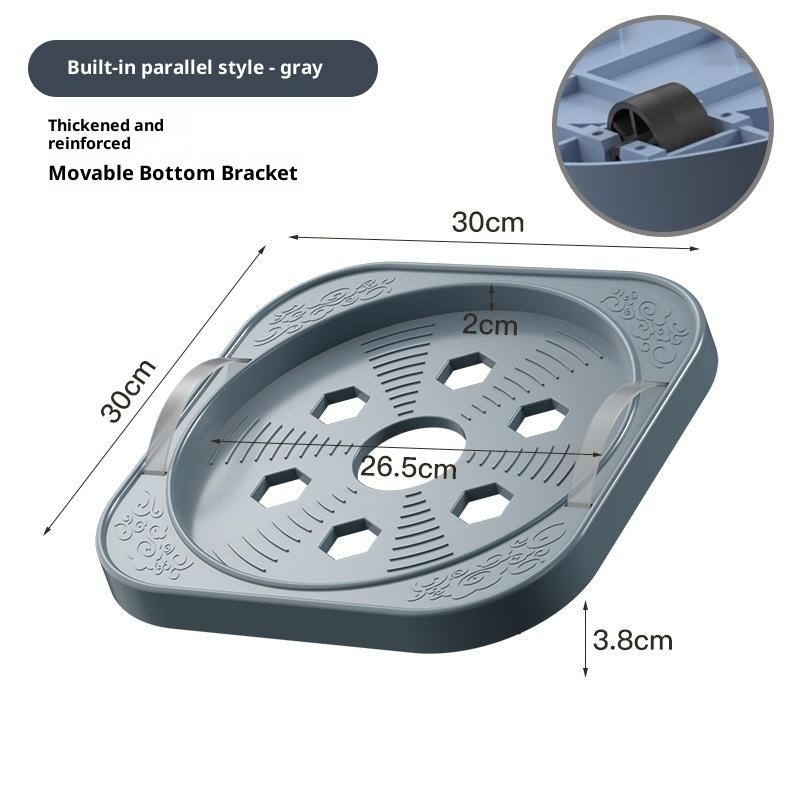 Universal Movable Gas Tank Bracket Heavy Duty With Wheels Flower Pot Stand Tray Square Plastic Gas Cylinder Base
