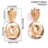 Punk Vintage Cowboy Hat Pendant Earrings for Women Exaggerated Gold Color Big Dangle Earrings Y2K Party Jewelry Accessories New