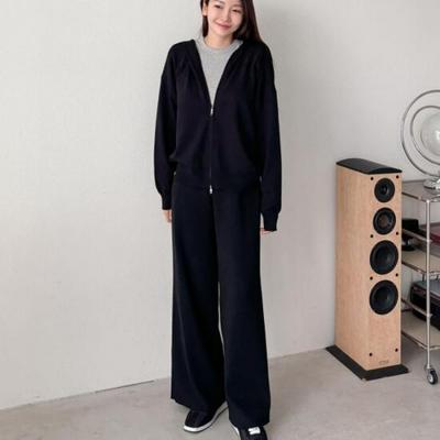 New ArrivalS Open Run Women S Knit Jacket Wide pantS Set