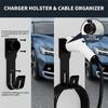 Soporte para Cargador de Vehículo Eléctrico Kit de Montaje en Pared Funda para Cargador de VE Base para Conector SAE J1772 Gancho en J Soporte para Cable de Cargador de VE