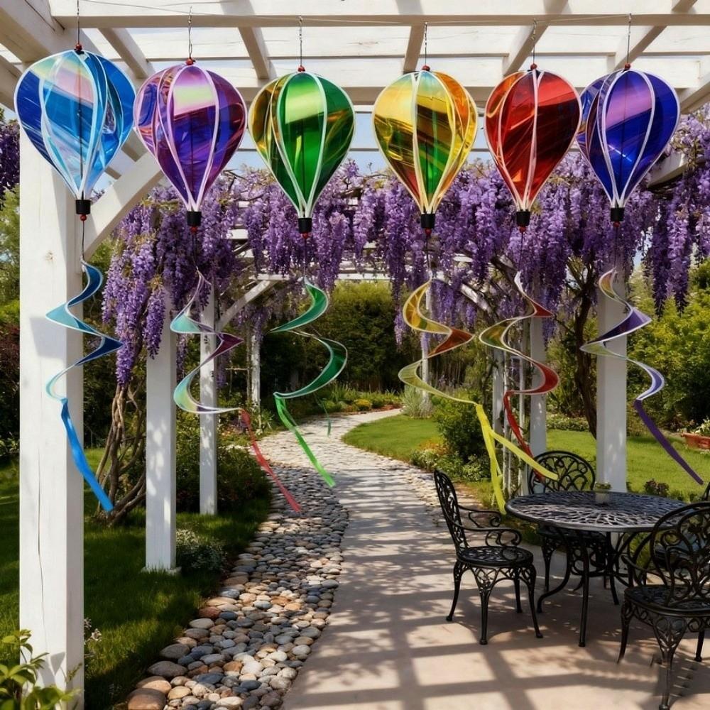 40cm Balloon Hot Air Balloon Spinner Plastic Rotating Sequins Pinwheels