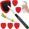Windshield Cleaning Set Features Telescoping Rod And 6 Washable Microfiber Cleaning Pad