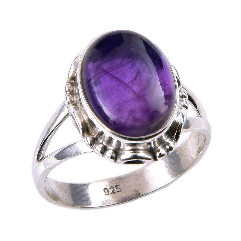 Natural Cacoxenite Gemstone 925 Solid Sterling Silver Jewelry Ring Size 8 Q0m59