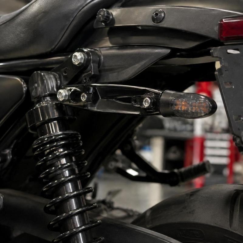 Aluminum Motorcycle Signal Mount Relocation Kit Bolt-On Left Right Bracket for Rear Custom Build Projects