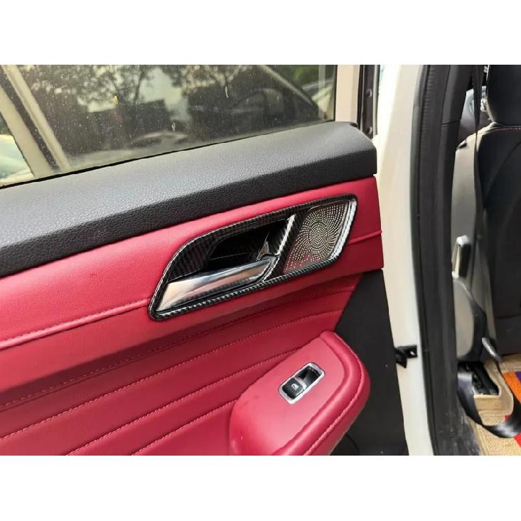 For MG HS 2018 2024 ABS Carbon Fiber Inner Door Handle Bowl Frame Cover Trims Car Styling Accessories