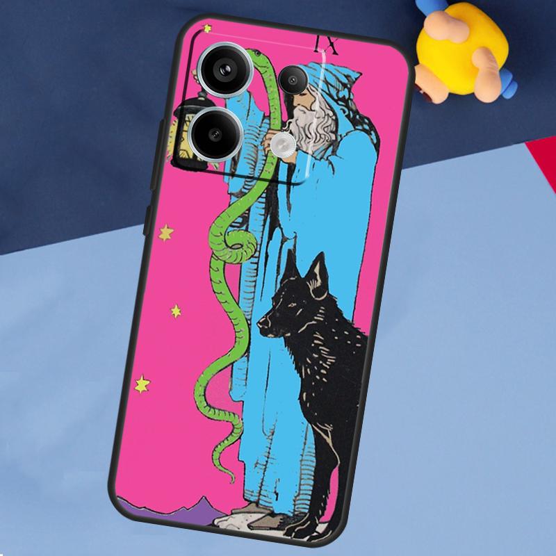 Tarot Card The Hermit Case For Xiaomi Redmi Note 13 Pro 12 11 8 9 10 Redmi Note 12S 11S 10S 9S 10C 12C 13C Cover