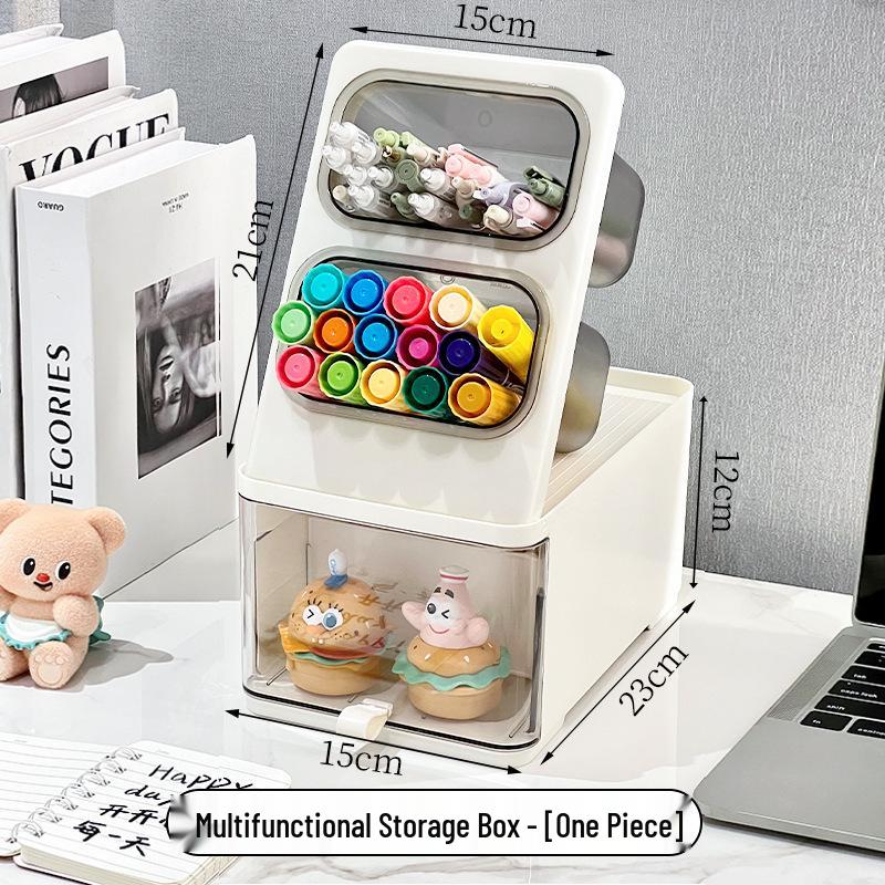 Large Capacity Desktop Cosmetic Organizer with Drawers