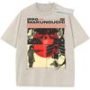 Manga Hajime no Ippo T Shirt Don't Give Up Printed T-shirt Washed Oversized Tshirt For Men‘s Clothing Summer Cotton Tees Tops