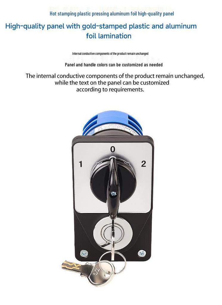 Zhuochao SZW26-32/D202.2YS 3-Speed Dual-Position Electronic Lock Switch