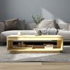 Vidaxl Stolik Kawowy, 110X50X33,5 Cm, Lite Drewno Sosnowe