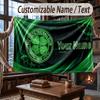 Custom Name Flannel Throw Blanket Celtic FC Pattern Warm Home Decoration