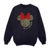 Disney Womens/Ladies Minnie Mouse Leopard Christmas Sweatshirt