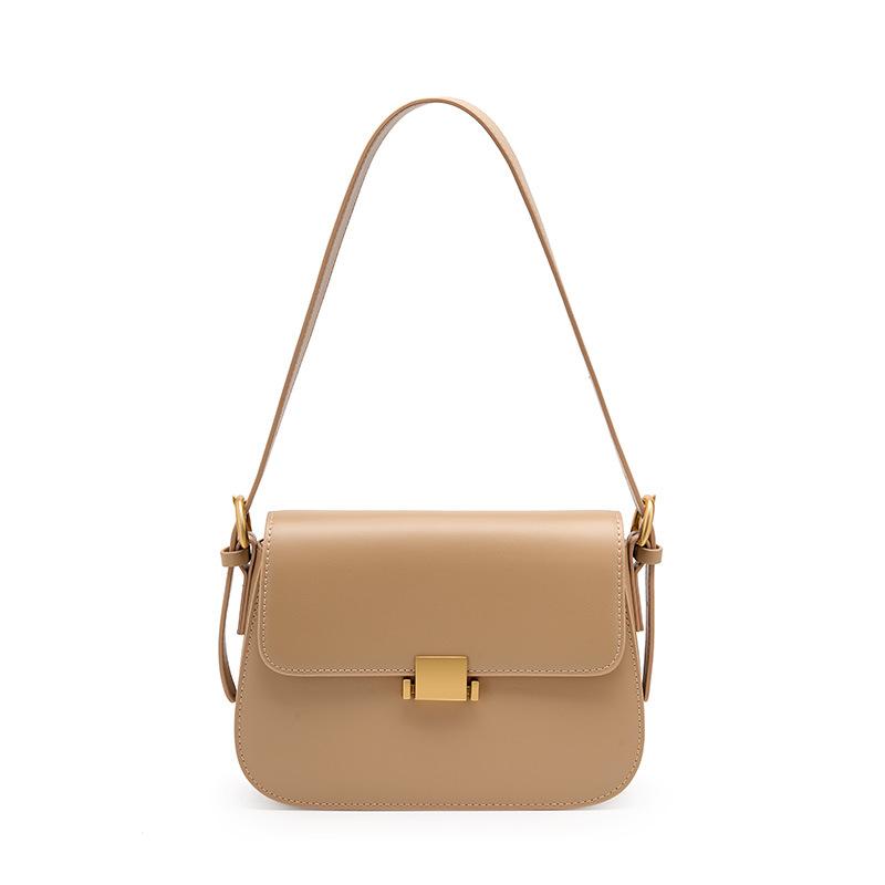 Premium Sense Niche Design Armpit Bag Leather Women's Bag Spring and Summer Tofu Bag Shoulder Messenger Bag