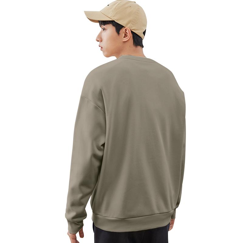 Anta Lifestyle Series Logo Letter Round Neck Pullover Sweatshirt Men Sweatshirt Green-Bean 952358701-6