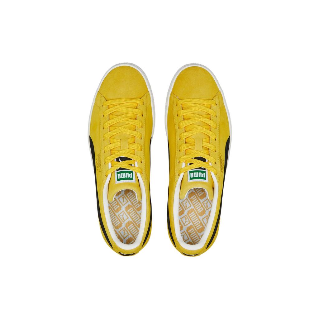 Puma Suede Classic 21 Sun Ray Yellow Unisex Sneakers Black White 374915-57
