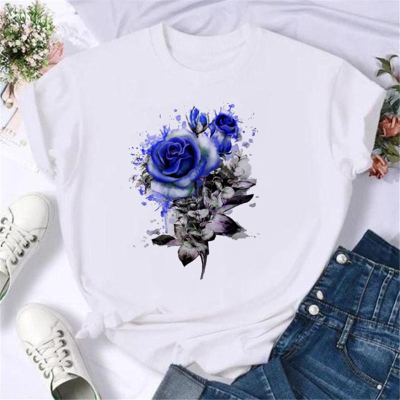 Maycaur Fashion Musical Note Printed Women T Shirt Harajuku Short Sleeve Funny T-Shirt Cute Cartoon Top Tees Female Clothes