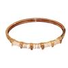 Zircon Bamboo Cat's Eye Snap Bracelet Light Luxury High-end Bracelet Europe and America