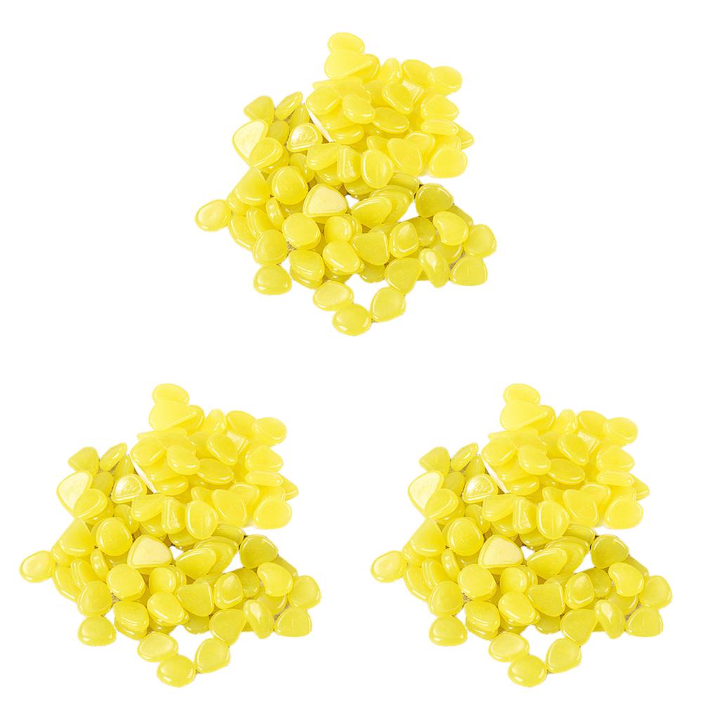 

100шт многоразовые светящиеся в темноте гальки для наружного ландшафтного дизайна (желтый)