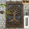 Tin Sign  Vintage Durable Metal Plaque Wall Decor Home Office Bar Man Cave Tree Of Life Carved Pattern Wall Art