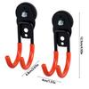 2Pcs Heavy Duty Magnetic Garage Hooks Hangers with Anti-Slide Coating Strong Magnets Metal Hooks Utility Magnetic Organiza Tool