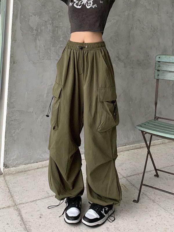 Pantaloni Casual Estivi Larghi da Donna Stile Retro Americano