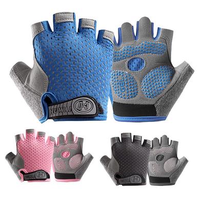 Kinder Anti-Rutsch Halbfinger Fahrradhandschuhe, 3er-Pack