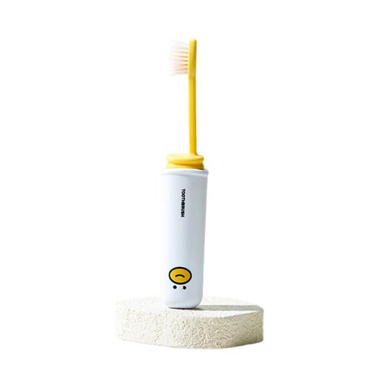 Student Toothbrush with Dust-Proof Storage Bristle Sensitive Gums Tube Soft Compact Portable Travel Toothbrush