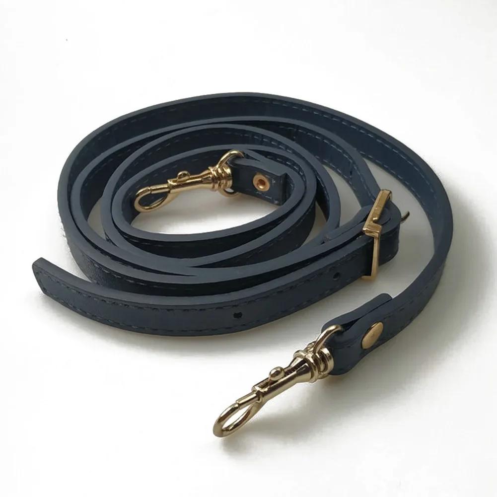120cm Leder Schultertaschen Riemen Zubehör DIY Umhängetasche Verstellbar PU Tasche Gürtel Riemen Schwarzer Handtaschenriemen Silber Goldene Schnalle
