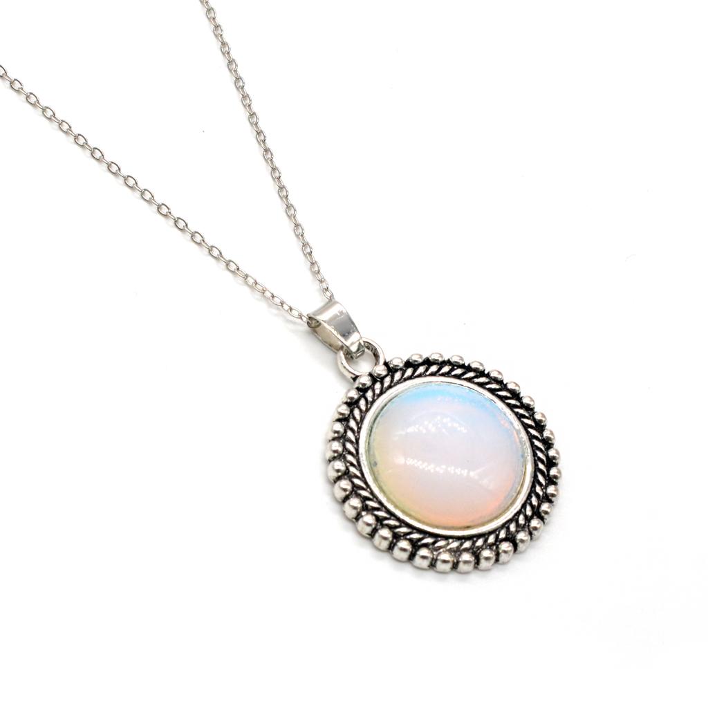 JOYA GIFT Valentine's Day Gifts Chinese Classical Natural Gemstone Women's Necklace Pendant, Aristocratic Lady's Elegant Pendant
