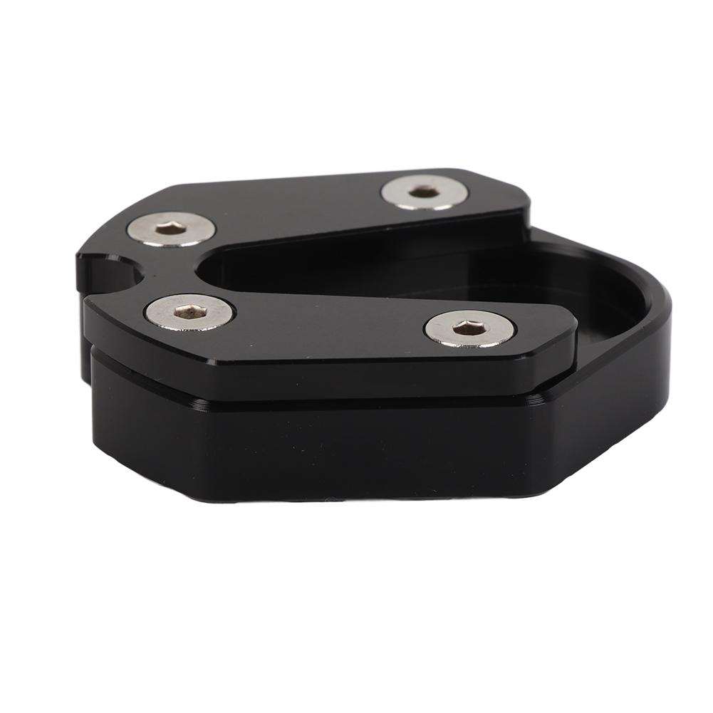 Fuß Seitenständer Verlängerungspad Stabil CNC Aluminiumlegierung Vergrößerer Stützpad für Motorrad Schwarz