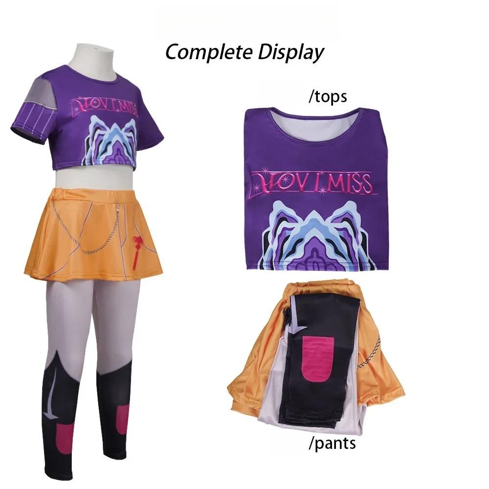 Halloween Huntrix KPop Mira Zoey Rumi Cosplay Kostýmy Sady pro Děti Děti Dívky Cosplay Anime Uniformy Dárky
