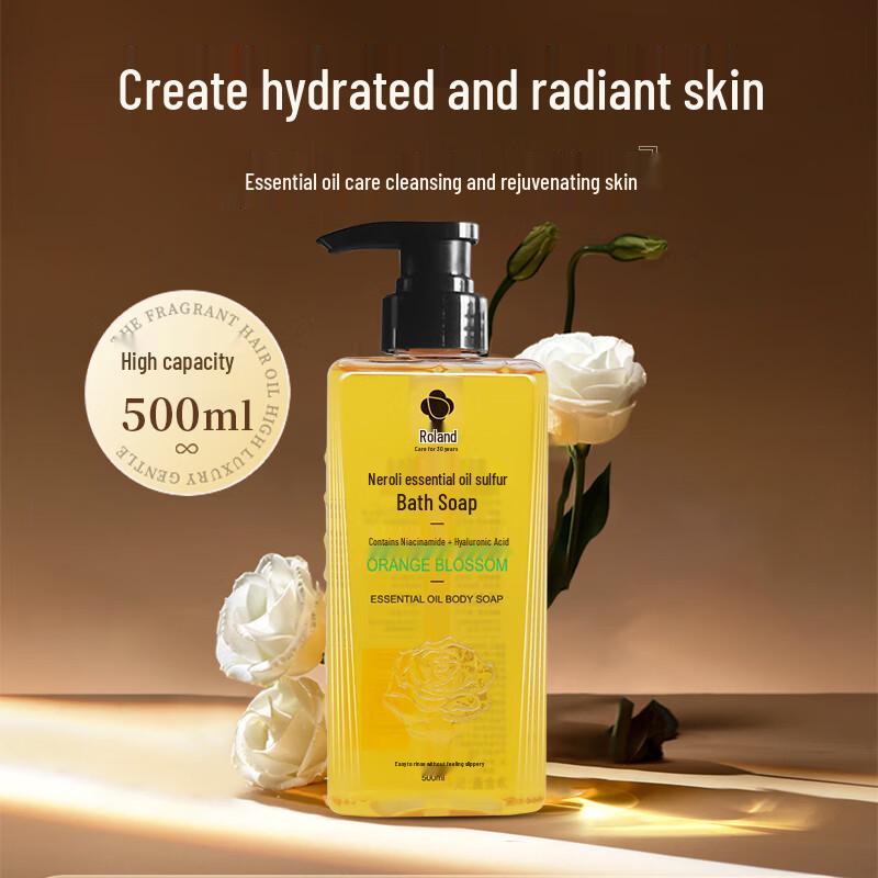 Roland Orange Blossom 3-in-1 Essential Oil Sulfur Liquid Soap