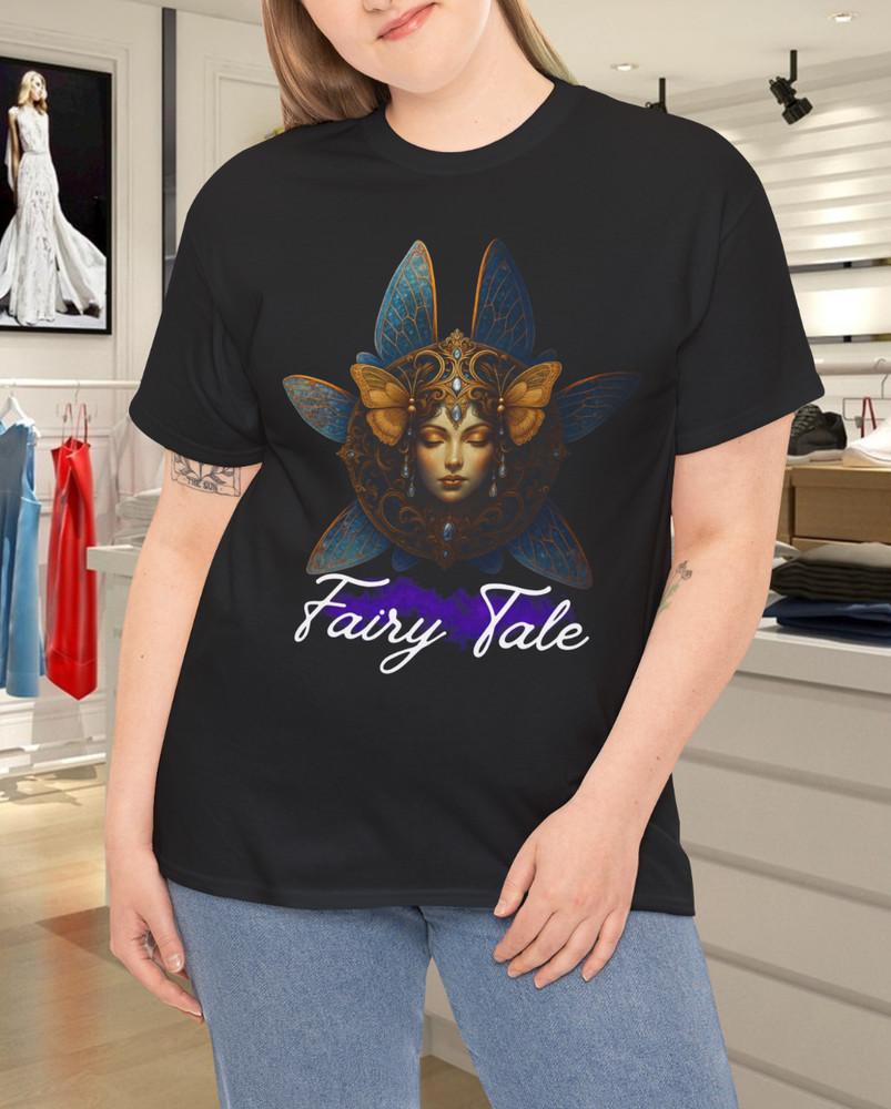 

Fairy Tale Enchanted Goddess Graphic Tee – Mystical Butterfly Wing Design 4XL