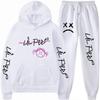 Mens Streetwear Hooded Sweatshirt Pants Set Casual Outfit Trendy Urban Style