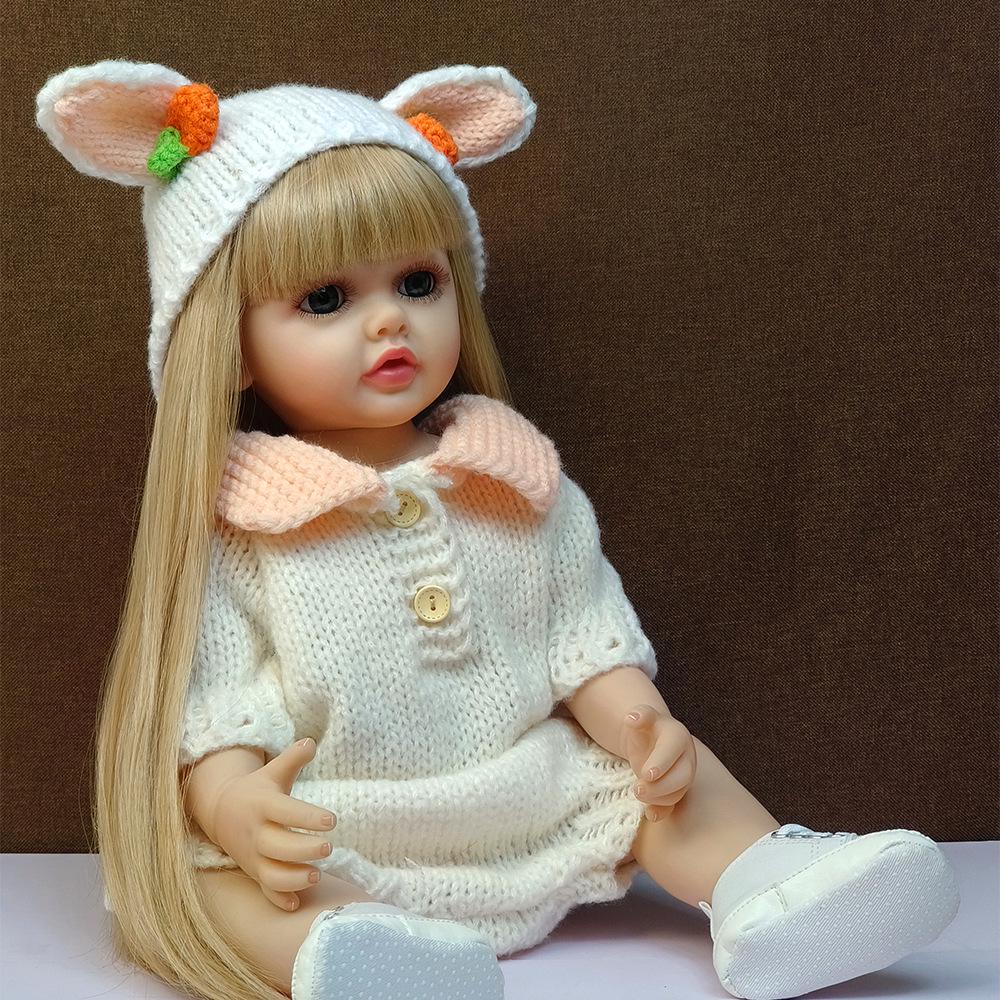 Realistic 55cm Full Enamel Baby Girl Doll Toy