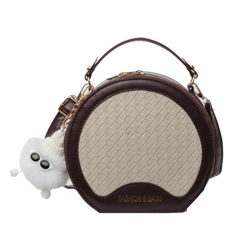 Premium texture small bag women 2025 new fashion niche messenger bag popular foreign style portable small round bag tide