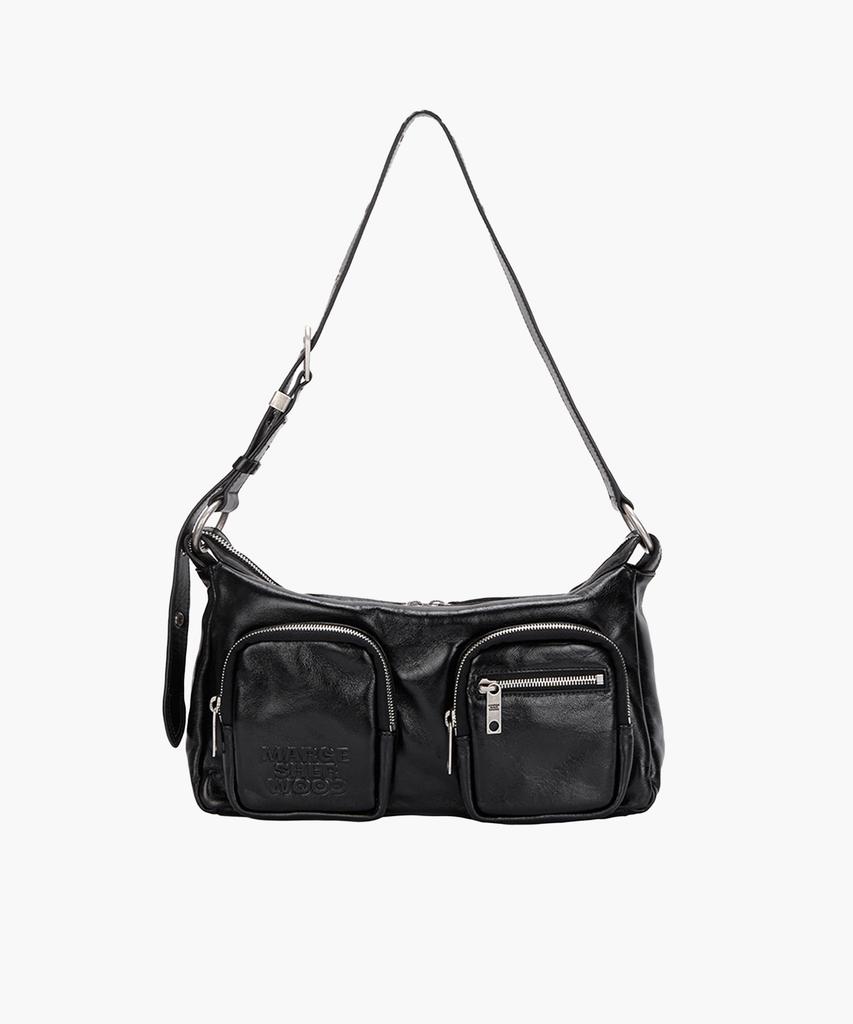 Margesherwood Outpocket Hobo_Black Glossy Plain
