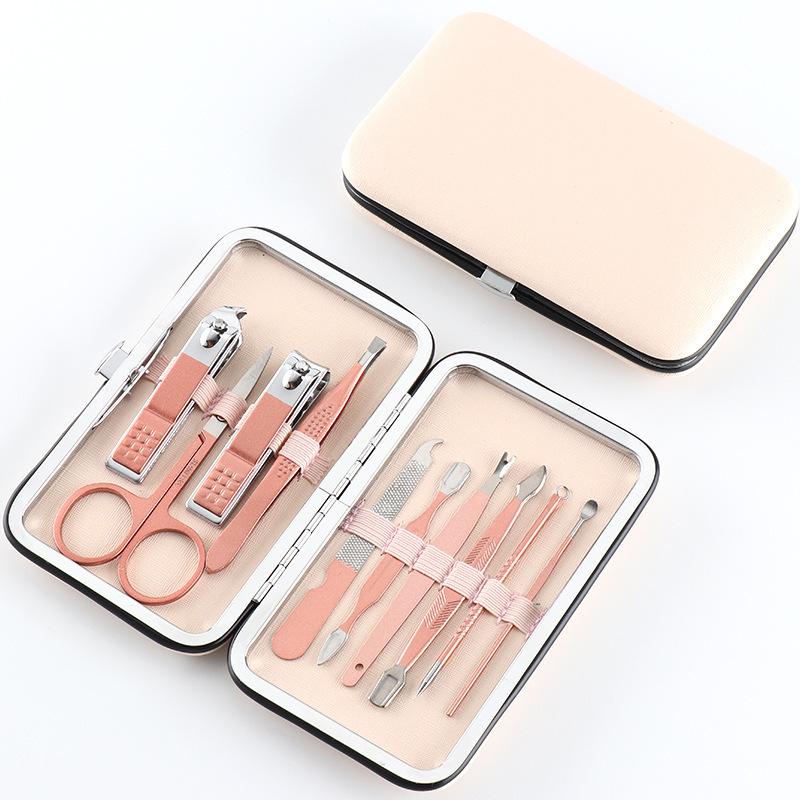 10-Piece Stainless Steel Nail Clipper & Pedicure Manicure Set with Customizable Logo