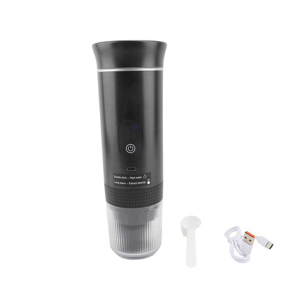 Portable Coffee Maker Digital Display Cold Hot Extraction Portable Coffee Machine for Large Small Coffee Capsule Ground
