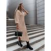 Wish autumn fashion split loose casual solid color shirt skirt women's clothing
