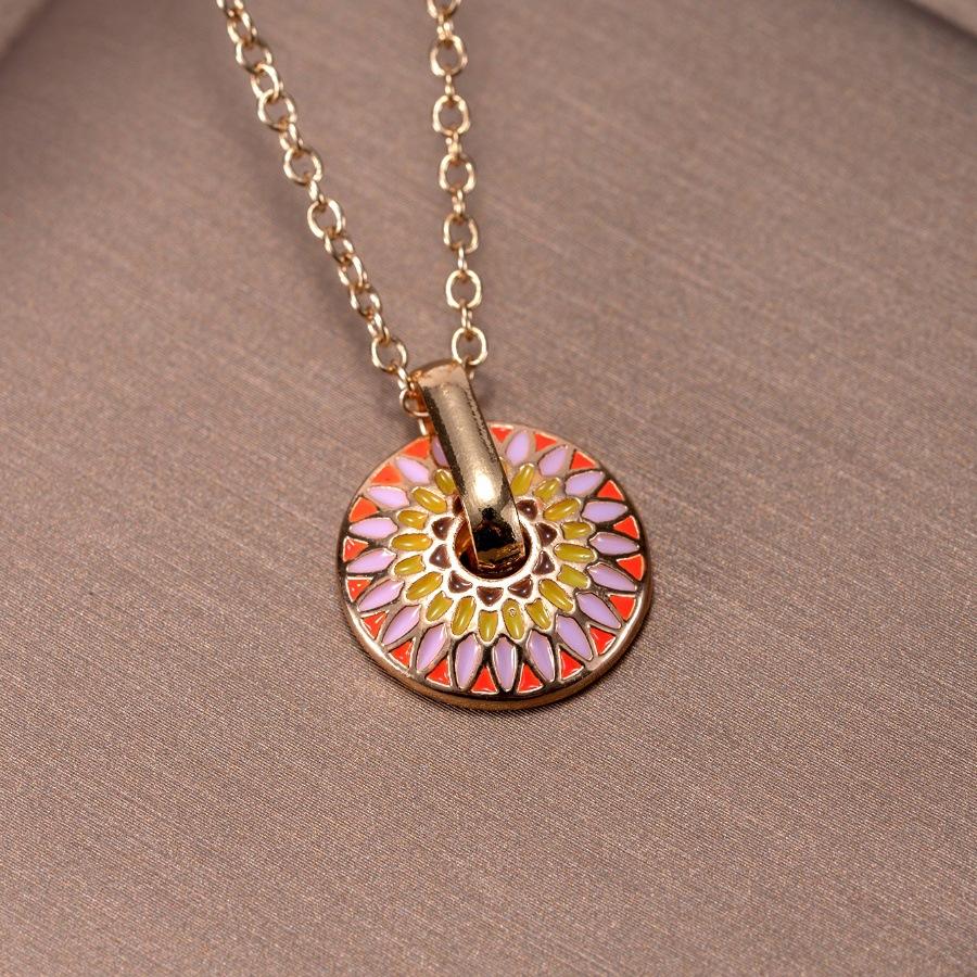 Drip oil color matching pattern design trendy exquisite jewelry set